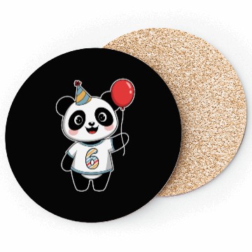 Discover 6th Birthday Panda Party Theme with Balloon Coasters
