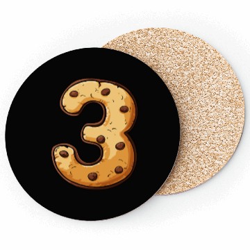 Discover Birthday Cookie: Three-Year-Old, Number 3 Coasters