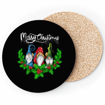 Discover Merry Christmas Gnomes Xmas Family Men Women Coasters