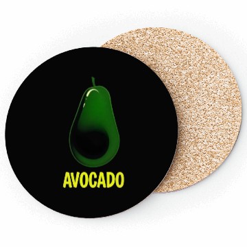 Discover Avocado food art vegan design 10 Coasters