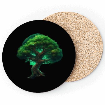 Discover Green Space Tree Coasters