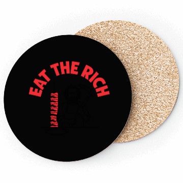 Discover Eat The Rich Döner Kebab Parody Design Coasters