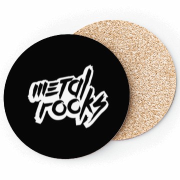 Discover Heavy Metal Rocks Hard Rock Music Text Quote Logo Coasters