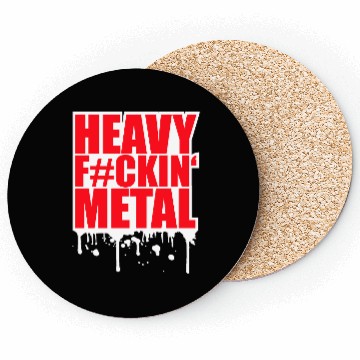 Discover Heavy F#ckin' Metal Hard Rock Music Graffiti Spray Coasters