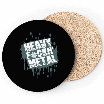 Discover Heavy F#ckin' Metal Hard Rock Music Graffiti Spray Coasters
