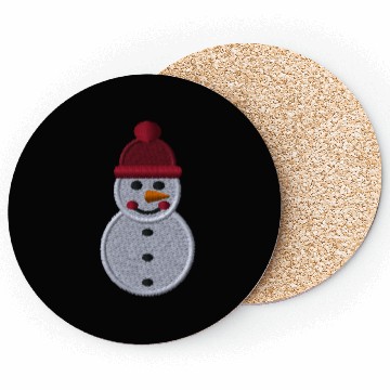 Discover Snowman embroidered Coasters