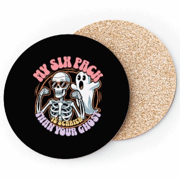 Discover Halloween & gym workout funny design Coasters