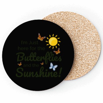 Discover Butterfly Sunshine Insect Collector Entomology Coasters