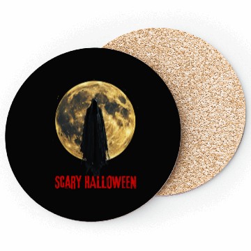 Discover Scary Halloween Ghost Moon Night Funny Gifts Coasters