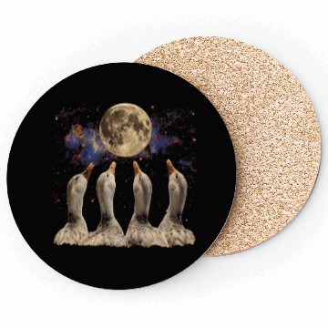 Discover Ducks Farm Animal Farmer Howling Moon Coasters