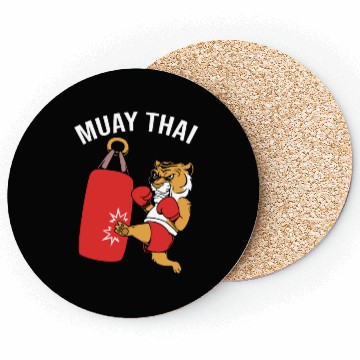 Discover Tiger Kick Boxing Muay Thai Coach Coasters