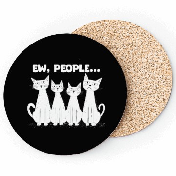 Discover Ew, People (White Cats) Coasters