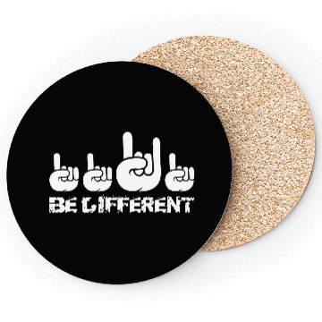 Discover 4 Be Different Heavy Metal Hard Rock Hand Gestures Coasters