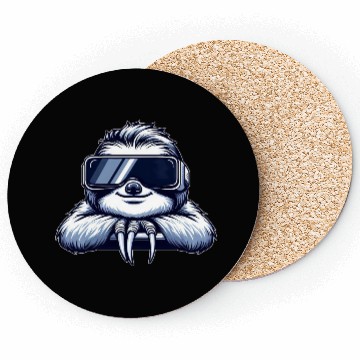Discover Sloth VR Gamer Gaming Relaxed Chill Coasters
