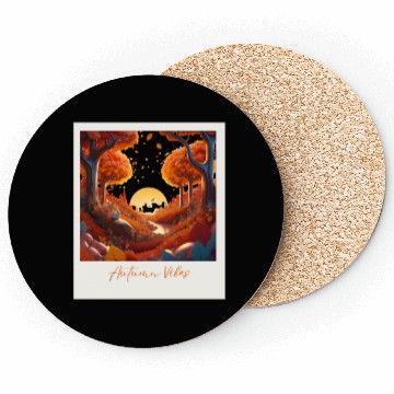Discover Autumn Vibes Surrealism Coasters
