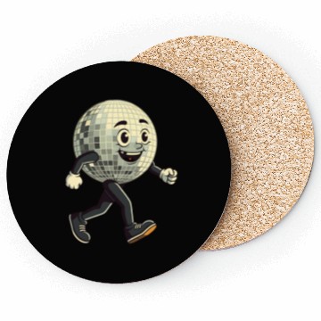 Discover Disco Ball Walking - Retro Funk in Motion Coasters