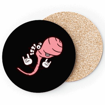 Discover Cute Cool Worm Crown King Party Animal Fun Monster Coasters