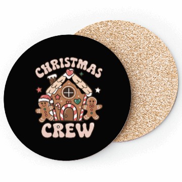 Discover Christmas Crew Gingerbread Coasters