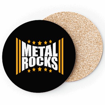 Discover Heavy Metal Rocks Hard Rock Music Text Quote Logo Coasters