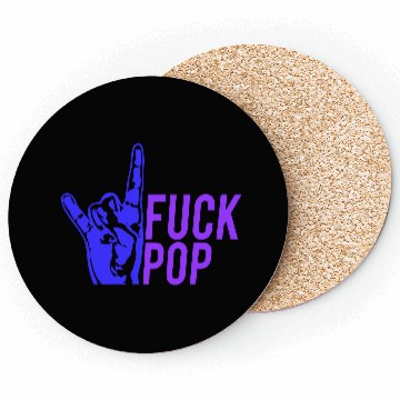Discover Fuck pop charts music heavy metal fun hand gesture Coasters