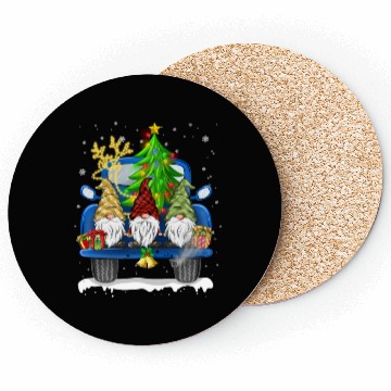 Discover Christmas Truck Cute Gnomes Coasters