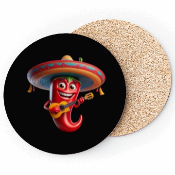 Discover Spicy Mariachi Pepper Coasters