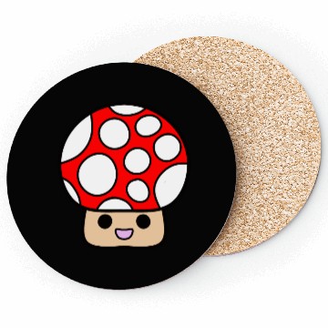 Discover Cute Red Mushroom Smiling Coasters
