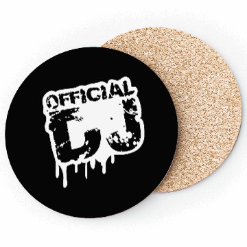 Discover Official DJ Graffiti Spray Drops Music Party Text Coasters