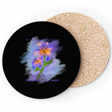 Discover My Midnight Flower Coasters
