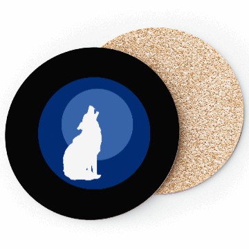 Discover Wolf Moon Nature Vector Coasters