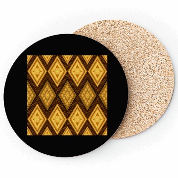 Discover Ancient Gold Diamond Pattern, indigenous art Coasters