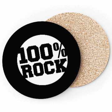 Discover 100 % Percent Rock Heavy Metal Music Text Logo Coasters