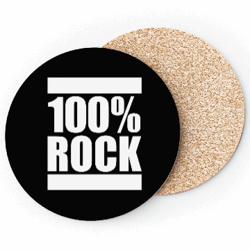 Discover 100 % Percent Rock Heavy Metal Music Text Logo Coasters