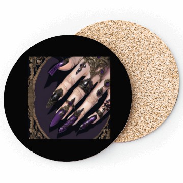Discover Gothic Fantasy Halloween Nails Coasters