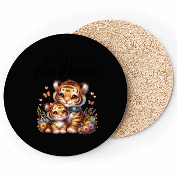 Discover I'm Going To Be A Big Sister Sweet Tigers Coasters