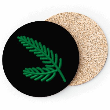Discover Fir branches embroidered Coasters