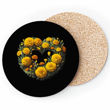 Discover Marigold Flowers Coasters
