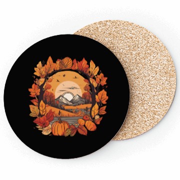 Discover Autumn leaves falling design Coasters