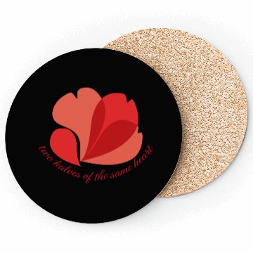 Discover Vintage Botanical Red Poppy Heart Graphic Flower Coasters