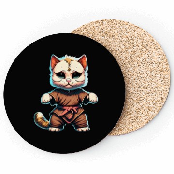 Discover Feline Warrior: The Kung Fu Cat Coasters