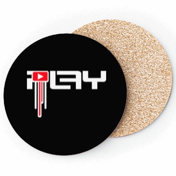 Discover Play Icon Party On Techno DJ Music Graffiti Drops Coasters