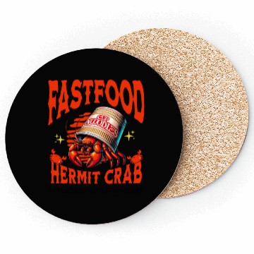 Discover Cute Hermit Crab Instant Noodles Lover Coasters
