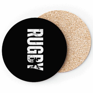 Discover Rugby Coach Vintage Distressed Rugby Coasters