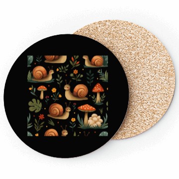 Discover Charming Snails, Mushrooms, and Botanical Art Coasters