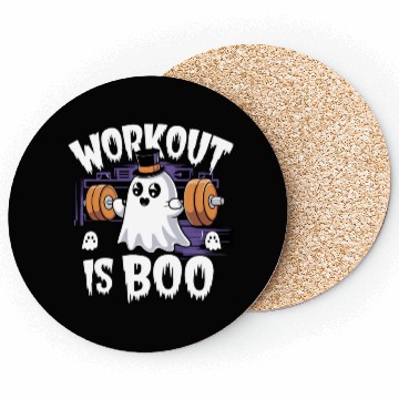 Discover Workout Is Boo Gym Fitness Halloween Top Coasters