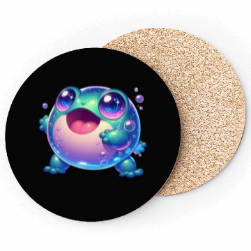 Discover funny cute green frog Coasters