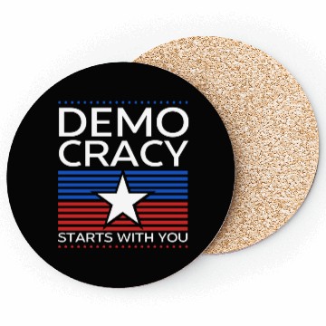 Discover Democracy Starts with You - Election - Vote Coasters