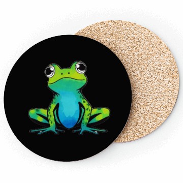 Discover Trendy Cute Happy Green Frog Coasters