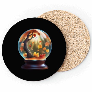 Discover Autumn crystal ball. Coasters