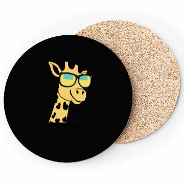 Discover Giraffe in Sunglasses Coasters